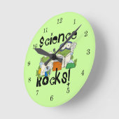 Frogs Science Rocks Runde Wanduhr (Winkel)