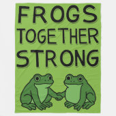 Frogs Together Strong Portland Frog Protest Fleecedecke (Vorderseite)