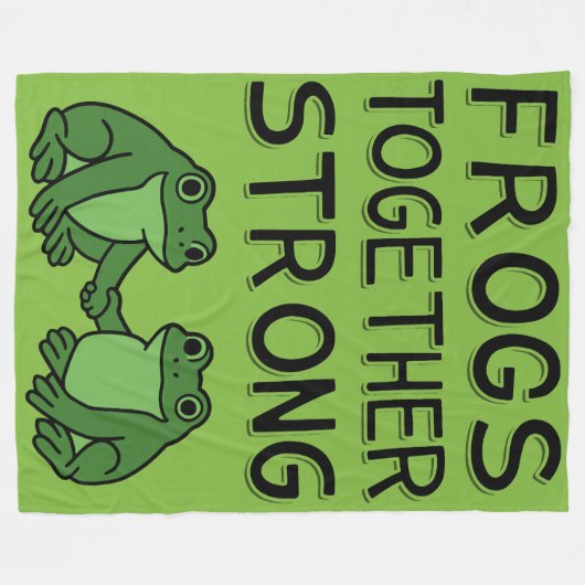 Frogs Together Strong Portland Frog Protest Fleecedecke (Vorderseite (Horizontal))