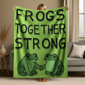 Frogs Together Strong Portland Frog Protest Fleecedecke