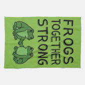 Frogs Together Strong Portland Frog Protest Geschirrtuch (Horizontal)