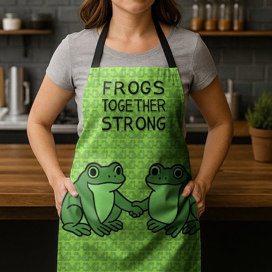 Frogs Together Strong Portland Frog Protest Schürze