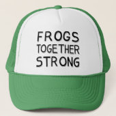 Frogs Together Strong Portland Frog Protest Truckerkappe (Vorderseite)