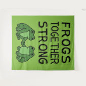 Frogs Together Strong Portland Frog Protest Wandteppich (Vorderseite (Horizontal))