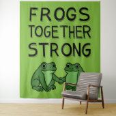 Frogs Together Strong Portland Frog Protest Wandteppich (Beispiel)