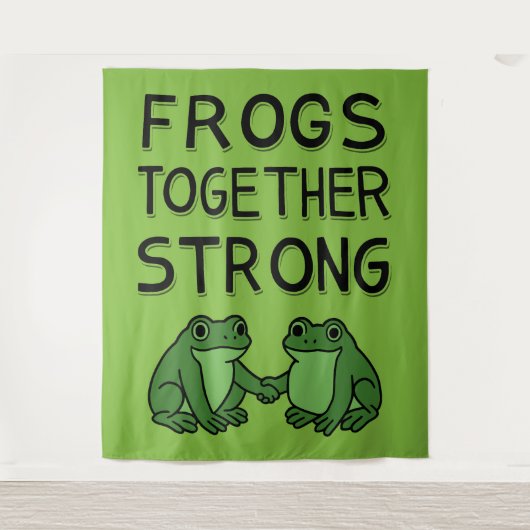 Frogs Together Strong Portland Frog Protest Wandteppich (Vorderseite)