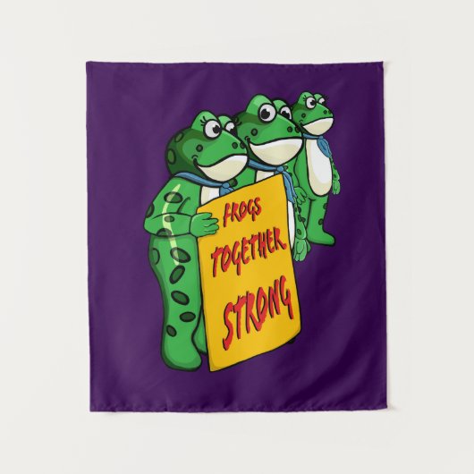 Frogs Together Strong Wandteppich (Vorderseite)
