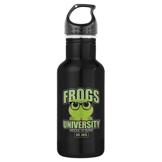 Frogs-Universität Edelstahlflasche (Vorderseite)