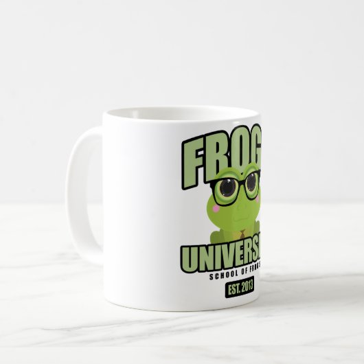 Frogs-Universität Kaffeetasse (Vorderseite Links)