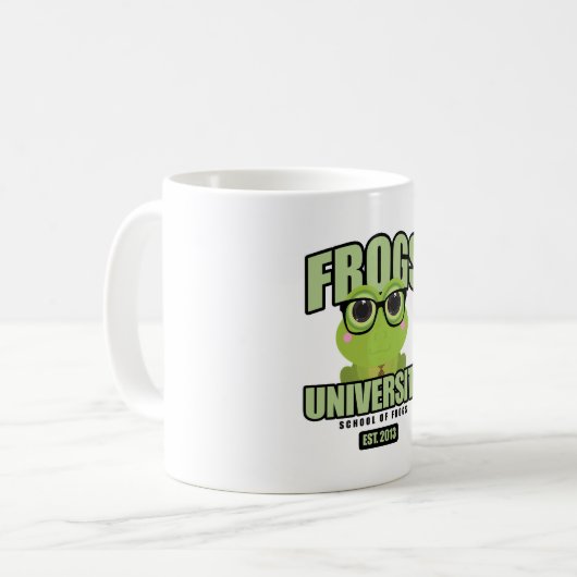 Frogs-Universität Kaffeetasse (Vorderseite Links)