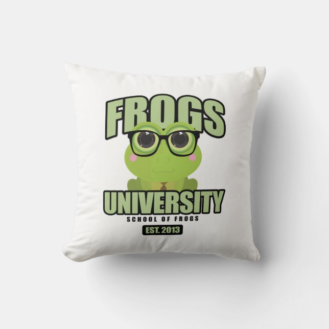 Frogs-Universität Kissen (Vorderseite)