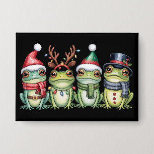 Frogs Weihnachtsfrosch Lover Niedliche Santa Anima Button