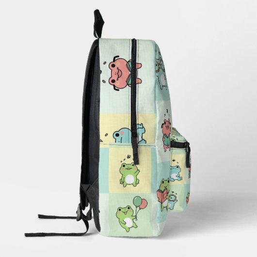 Frogs with Tiny Hobbies Bedruckter Rucksack (Links)