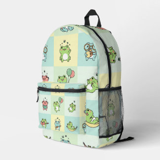 Frogs with Tiny Hobbies Bedruckter Rucksack