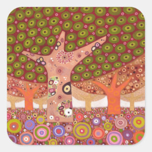 Frogspflanzen 2010 quadratischer aufkleber