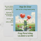 FrogTastic Geburtstagsparty Einladung (Vorne/Hinten)