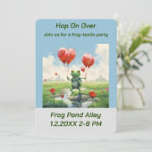 FrogTastic Geburtstagsparty Einladung (Stehend Vorderseite)
