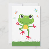 Frogtastic Jumping Frogs Kindergeburtstag Einladung (Rückseite)
