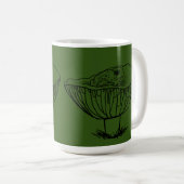 Frogy auf einem Pilz Kaffeetasse (VorderseiteRechts)