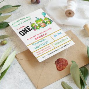 Frogy Geburtstagsfeier - 1 Jahr! Einladung