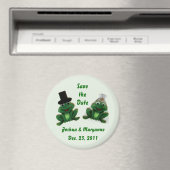 Frogy Wedding - Speichern Sie die Datumsmagnete Magnet (In Situ (Geschirrspüler))