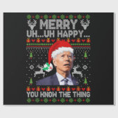 Froh, dass du das, was Joe Biden kennt Geschenkpapier (Flach)