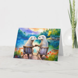 Froh, dass wir einander haben Otter Karte