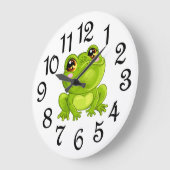 Froh die Frosch-Acrylmauer-Uhr Große Wanduhr (Winkel)