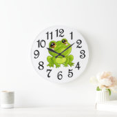Froh die Frosch-Acrylmauer-Uhr Große Wanduhr (Zuhause)