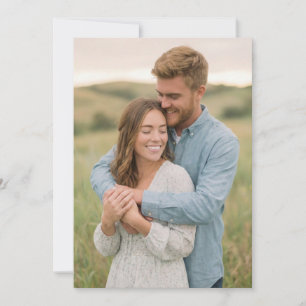 Froh Erdige Romantische Foto Einladung