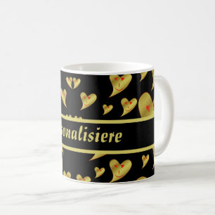 froh, herz, Liebe, lächeln, weiblich, niedlich, fr Kaffeetasse
