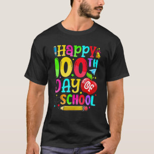 Frohe 100. Schultag Lehrer Junge Mädchen 100 Tag T-Shirt