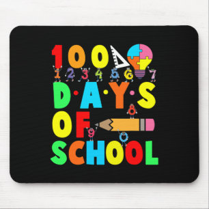 Frohe 100. Schultag Lehrer Kinder Kind Glücklich Mousepad