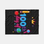 Frohe 100. Schultage 100 Tage schlauer Lehrer Fleecedecke (Vorderseite (Horizontal))