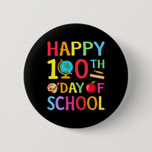 Frohe 100. Schultage 100 Tage Schule Lehren Button