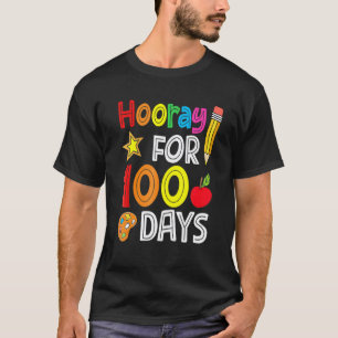 Frohe 100. Schultage Hurra 100 Tage Lehrer T-Shirt