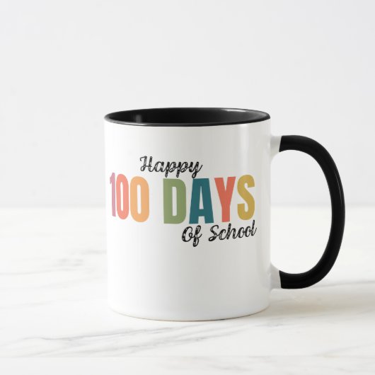 Frohe 100 Schultage Lehrer Tasse (Rechts)