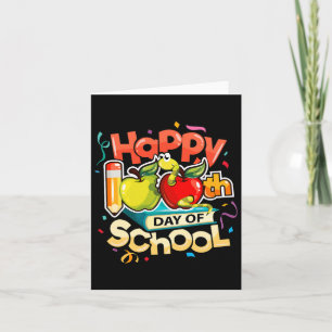 Frohe 100. Schultage Lehrerin Regenbogen 100 Tage Karte