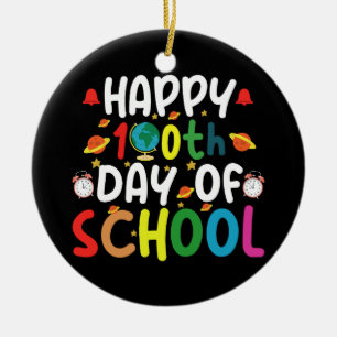 Frohe 100. Schultage Lehrkraft Schüler Keramik Ornament