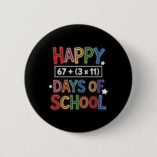 Frohe 100 Schultage Mathe-Gleichung Lehrer Kind Button