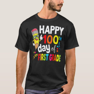 Frohe 100. Tag der ersten Klasse für Mädchen Junge T-Shirt