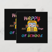FROHE 100 TAGE IN DER SCHULE, ZURÜCK IN DIE SCHULE EINLADUNG (Vorne/Hinten)
