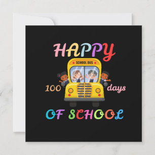 FROHE 100 TAGE IN DER SCHULE, ZURÜCK IN DIE SCHULE EINLADUNG