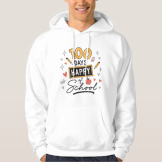 Frohe 100 Tage Schule Lehrer Kindergarten Hoodie