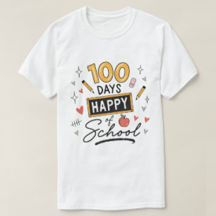Frohe 100 Tage Schule Lehrer Kindergarten T-Shirt