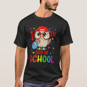 Frohe 100 Tage Schule Süße Eule Lehrer 100 Tag T-Shirt