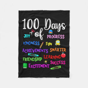 Frohe 100 Tage Schultag Lehrer Kind Junge Mädchen Fleecedecke