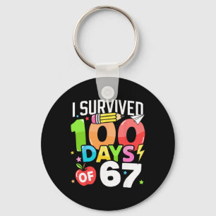 Frohe 100 Tage Von 67 100. Tag der Schule Kinder L Schlüsselanhänger