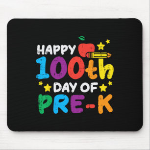 Frohe 100. Vorschultag Apfel 100 Tage Schultee Mousepad