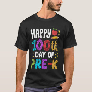 Frohe 100. Vorschultag Apfel 100 Tage Schultee T-Shirt
